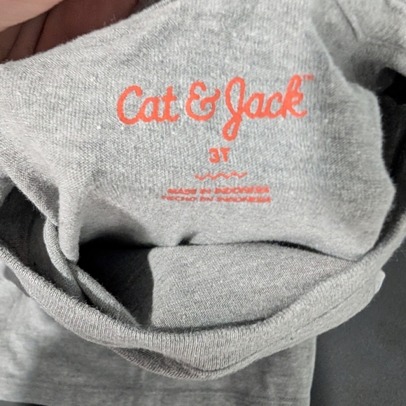 Cat & Jack Gray Shark Graphic T-Shirt and Pants Set - Valentines Theme - 3T - Picture 5 of 5